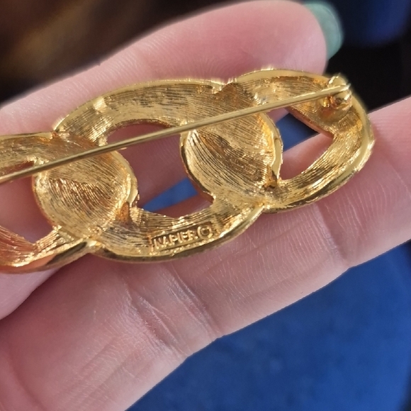 Vintage Gold Tone One Napier Bundle Of 2 Brooches - Picture 4 of 6